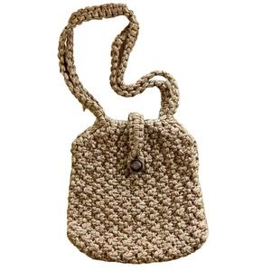 Large-Weave Rattan, Double Strap Hobo Bag